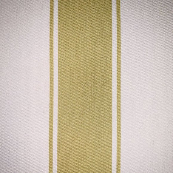 8.7 Yds Free Spirit Designer Vicki Payne Green White Awning Cabana Stripe Fabric - Picture 2 of 4